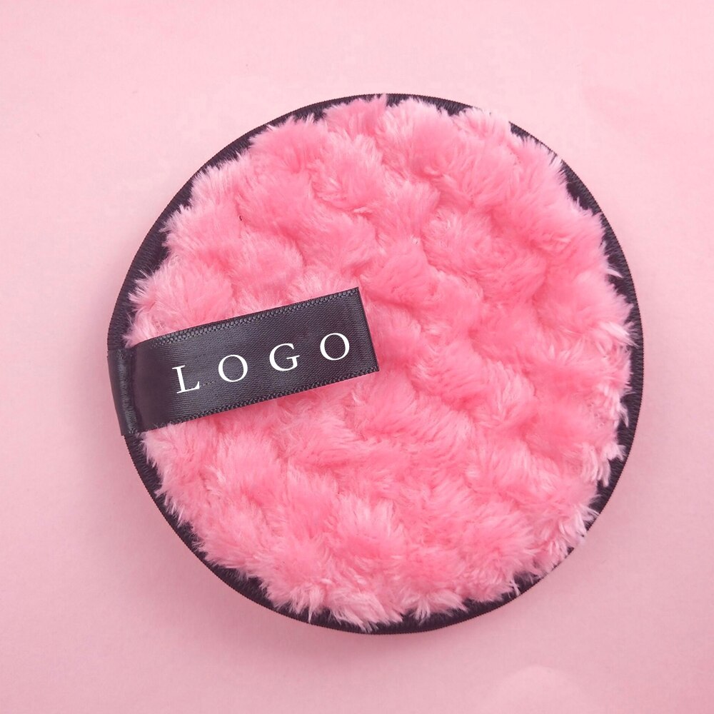 50pcs Custom Logo Reusable Cotton Makeup Remover Pads for Washable Own Face Sponge Cleansing Cloth Liquid Foundation Cream